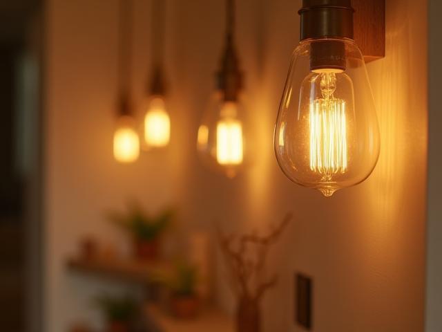 Elegant decorative lighting fixtures installed in a warm coastal interior